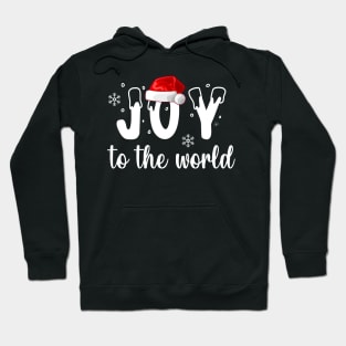 Joy To The World Christmas Santa Snow Hoodie
